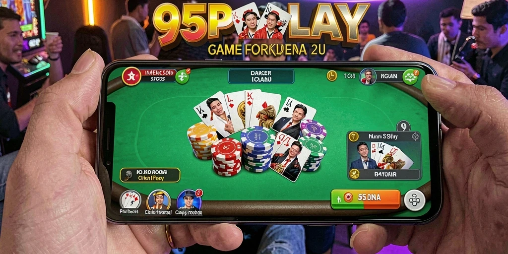 Tampilan gameplay seru dalam aplikasi Poker 95PGPLAY.