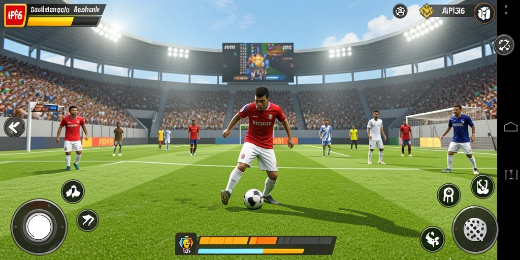 Screenshot menampilkan aksi seru permainan olahraga di API36.