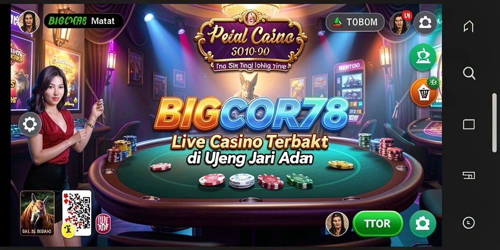 Tampilan menarik dari gameplay Live Casino yang seru.