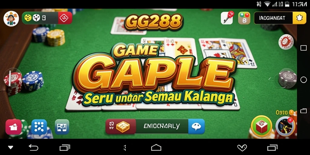 Screenshot gameplay dari game Gaple GG288 yang seru.