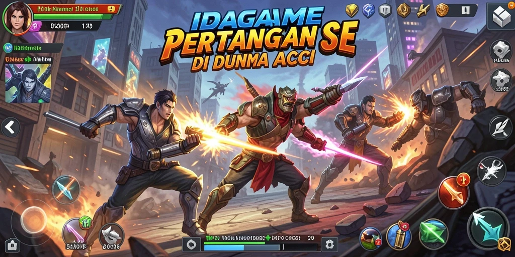 Tampilan aksi seru dalam gameplay IDAGAME yang mendebarkan.