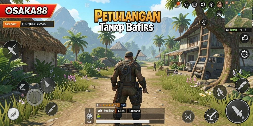 Screenshot OSAKA88 menunjukkan keindahan dunia terbuka dan gameplay yang mendalam.
