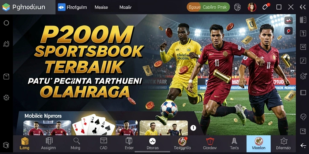 Tampilan gameplay menarik saat memasang taruhan olahraga.
