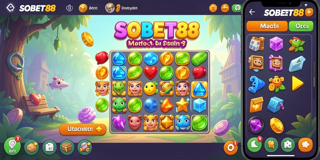 Tampilan gameplay <strong>SOBET88</strong> yang penuh warna dan seru.