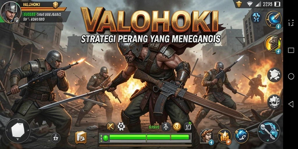 Tangkapan layar gameplay VALOHOKI yang menampilkan pertarungan strategis yang seru.
